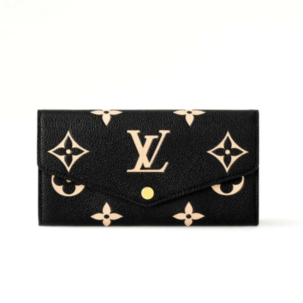 Louis Vuitton Black & Beige Bicolor Empriente Long Wallet